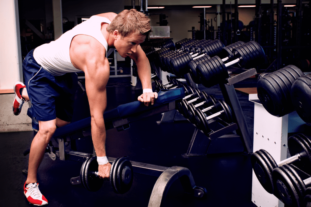 single arm dumbbell row