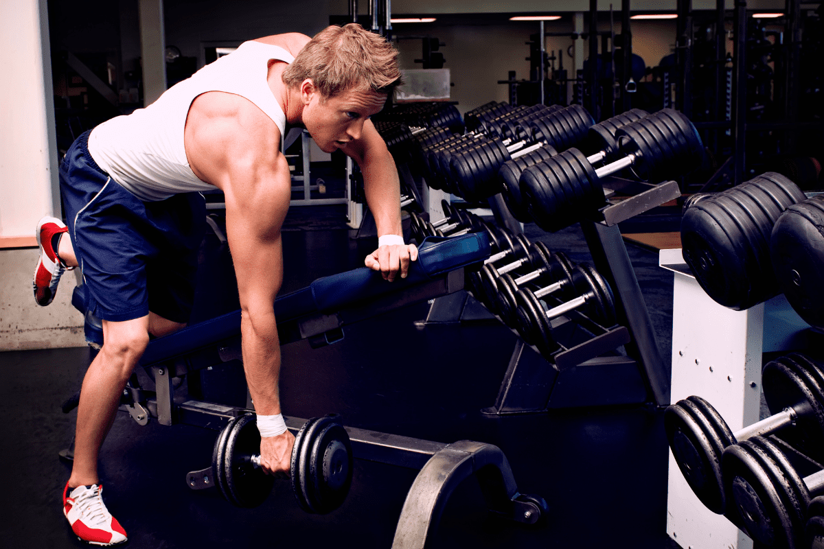 single arm dumbbell row